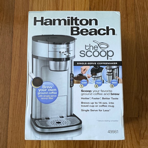 New Hamilton Beach “The Scoop” Single-Serve Coffeemaker - Picture 1 of 3